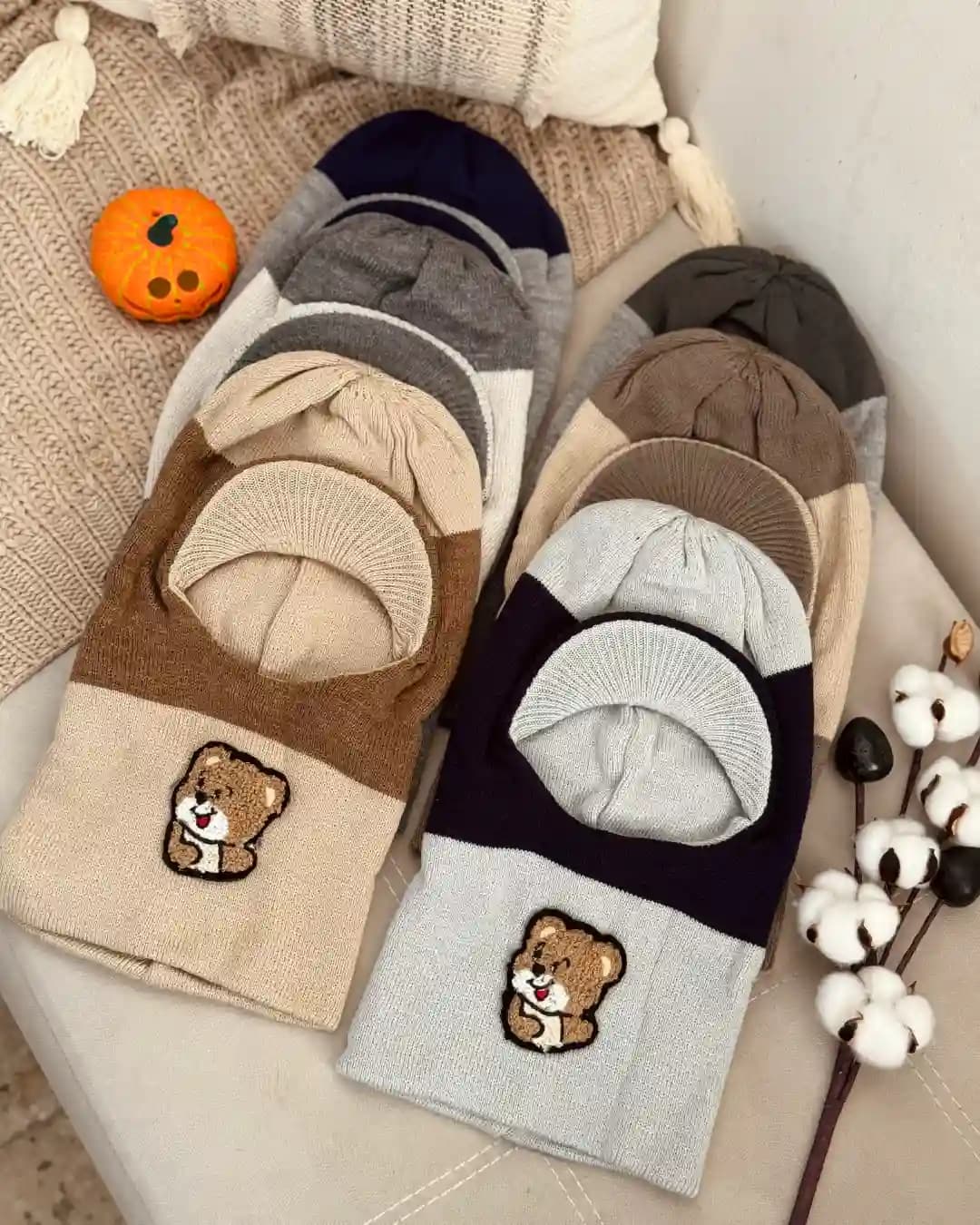 کلاه بافت نقابدار بچه گانه ی تدی 109529