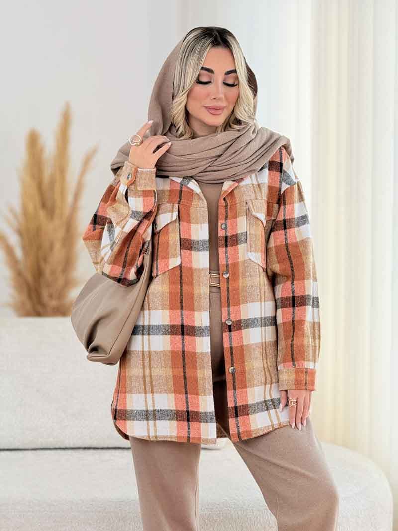 شکت چهارخونه دو جیب کد 8411 — تصویر ۳