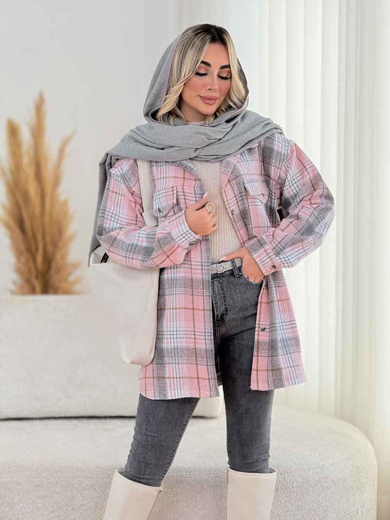 شکت چهارخونه دو جیب کد 8411 — تصویر ۲