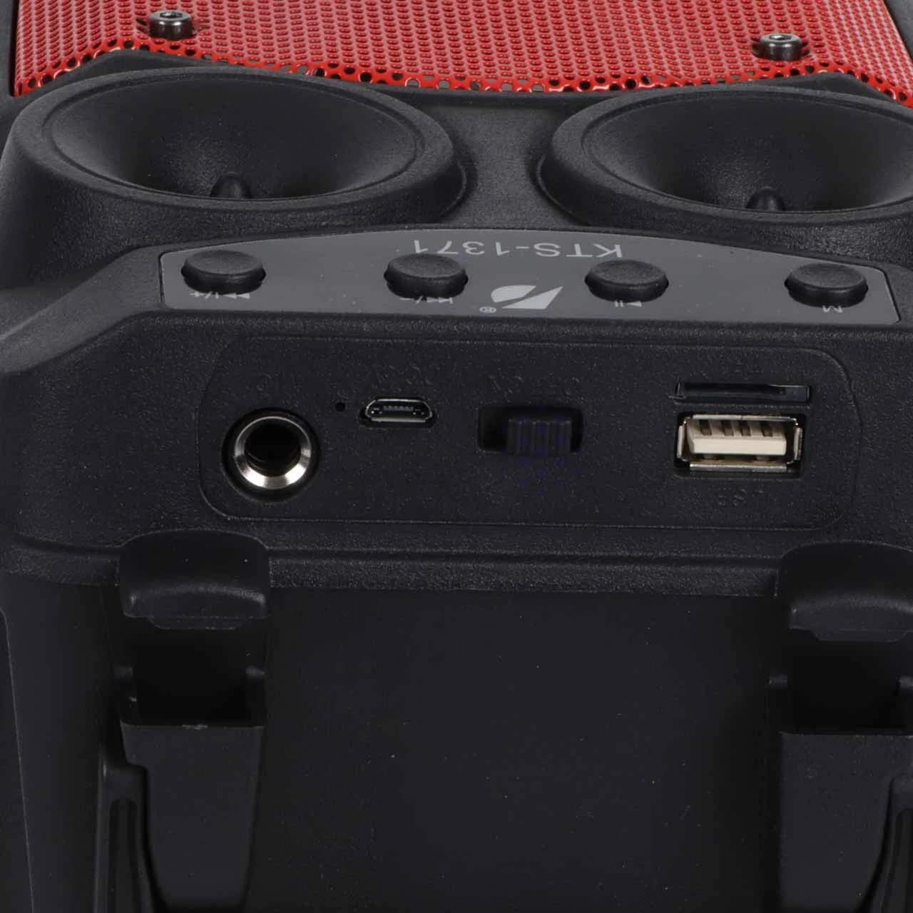 اسپیکر5W بی سیم BIG SOUND مدل KTS-1371 – قرمز — تصویر ۴