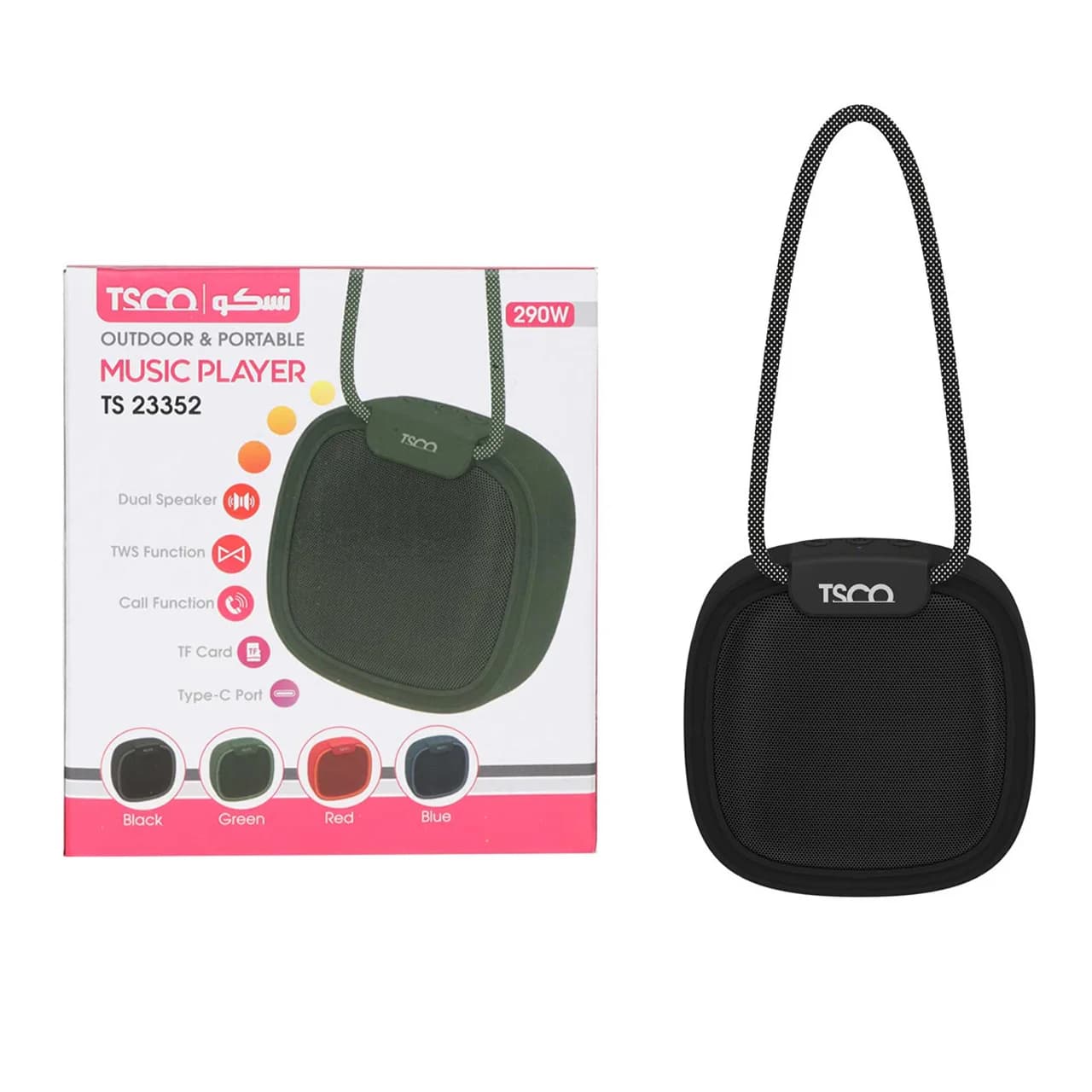 اسپیکر بی سیم 3 وات TSCO مدل TS 23352 – مشکی