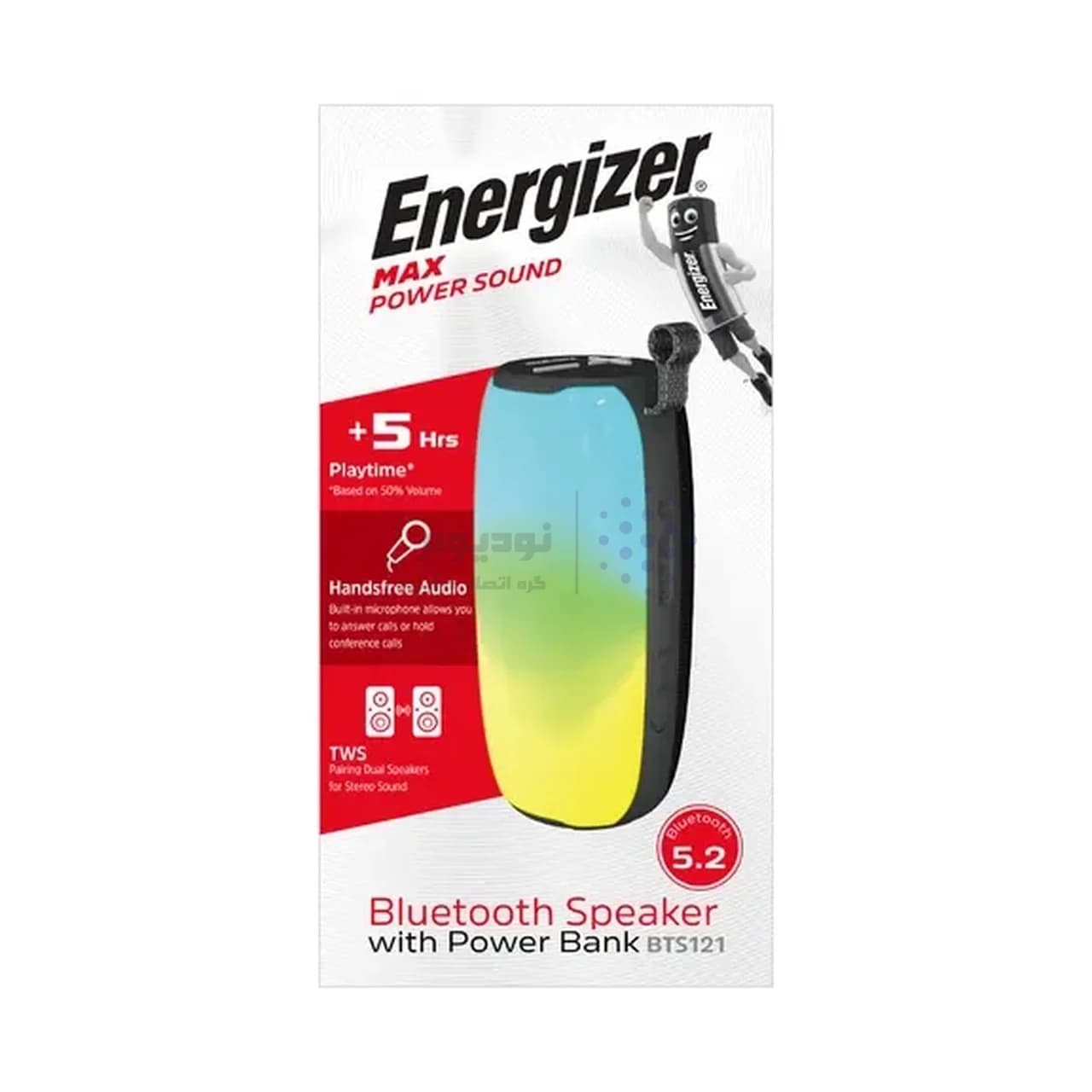 اسپیکر بی سیم Energizer مدل BTS121 – مشکی (گارانتی متین) — تصویر ۴
