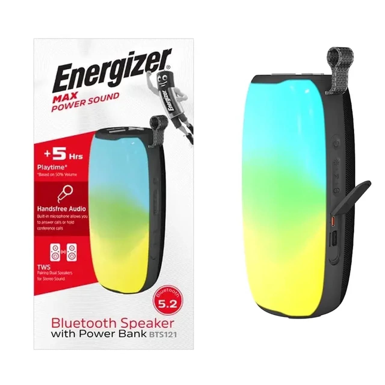 اسپیکر بی سیم Energizer مدل BTS121 – مشکی (گارانتی متین)