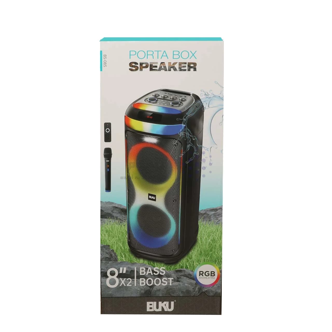 اسپیکر بی سیم BUKU مدل BS-085 – مشکی – MMS (گارانتی شش ماهه YA) — تصویر ۶