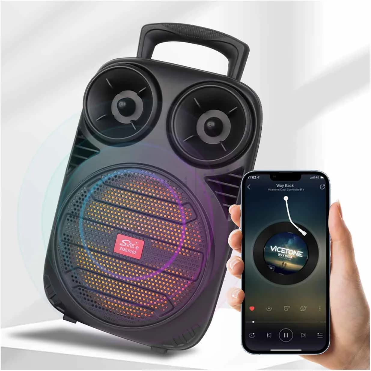 اسپیکر 10W بی سیم Sing-e مدل ZQS-6162 – مشکی — تصویر ۶
