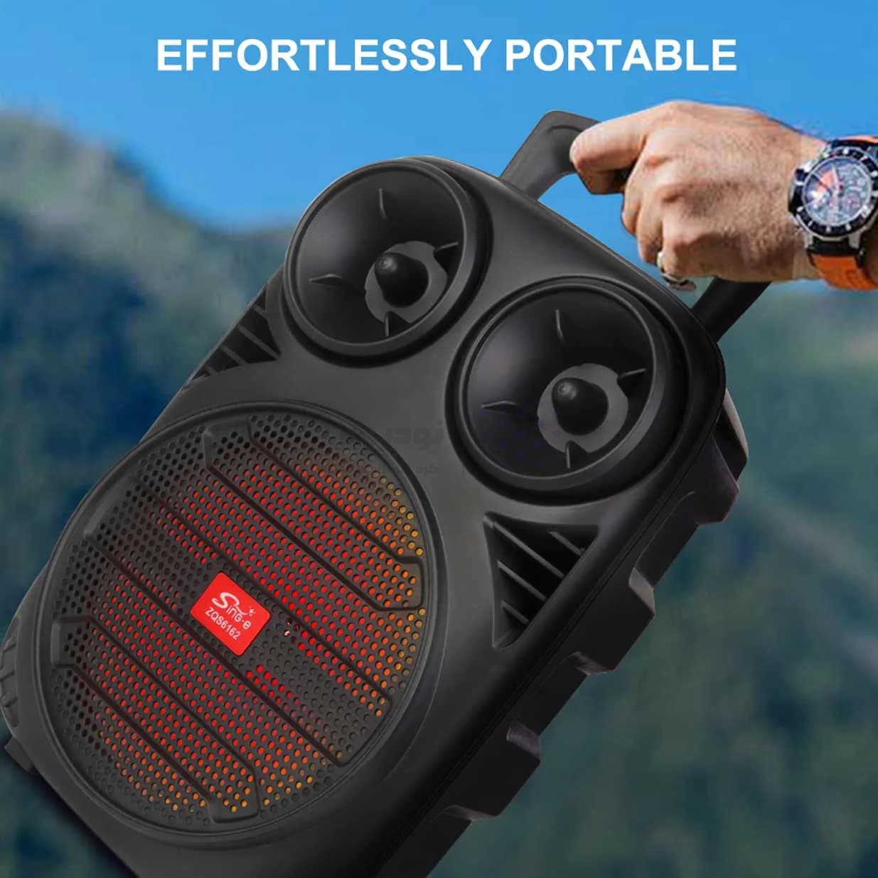 اسپیکر 10W بی سیم Sing-e مدل ZQS-6162 – مشکی — تصویر ۷