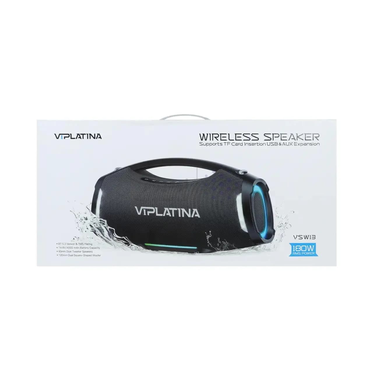 اسپیکر بی سیم VIPLATINA مدل VSW13 – مشکی (گارانتی 18 ماهه تعویض نیکان همراه) — تصویر ۵