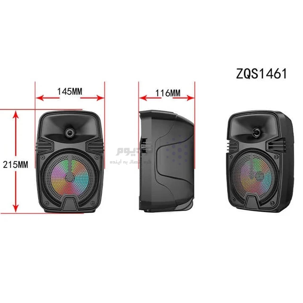 اسپیکر بی سیم Sing-e مدل ZQS1461S – مشکی — تصویر ۶