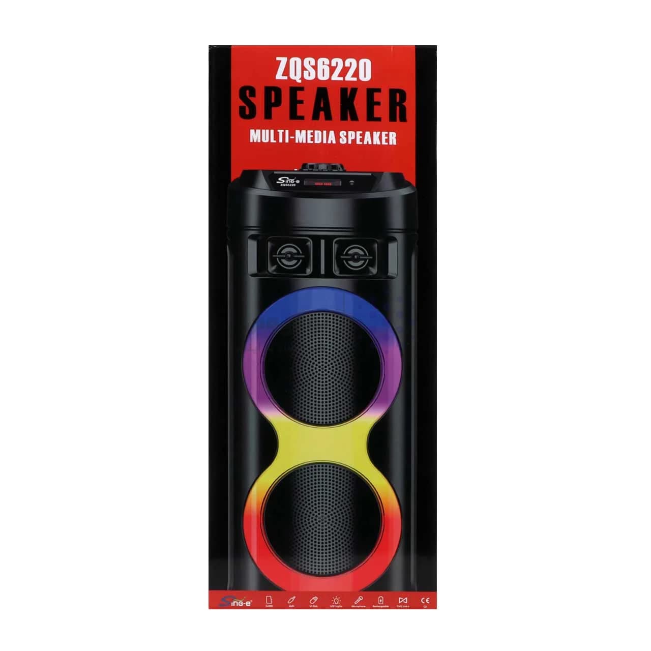 اسپیکر 20W بی سیم SinG-e مدل ZQS-6220 – مشکی — تصویر ۶