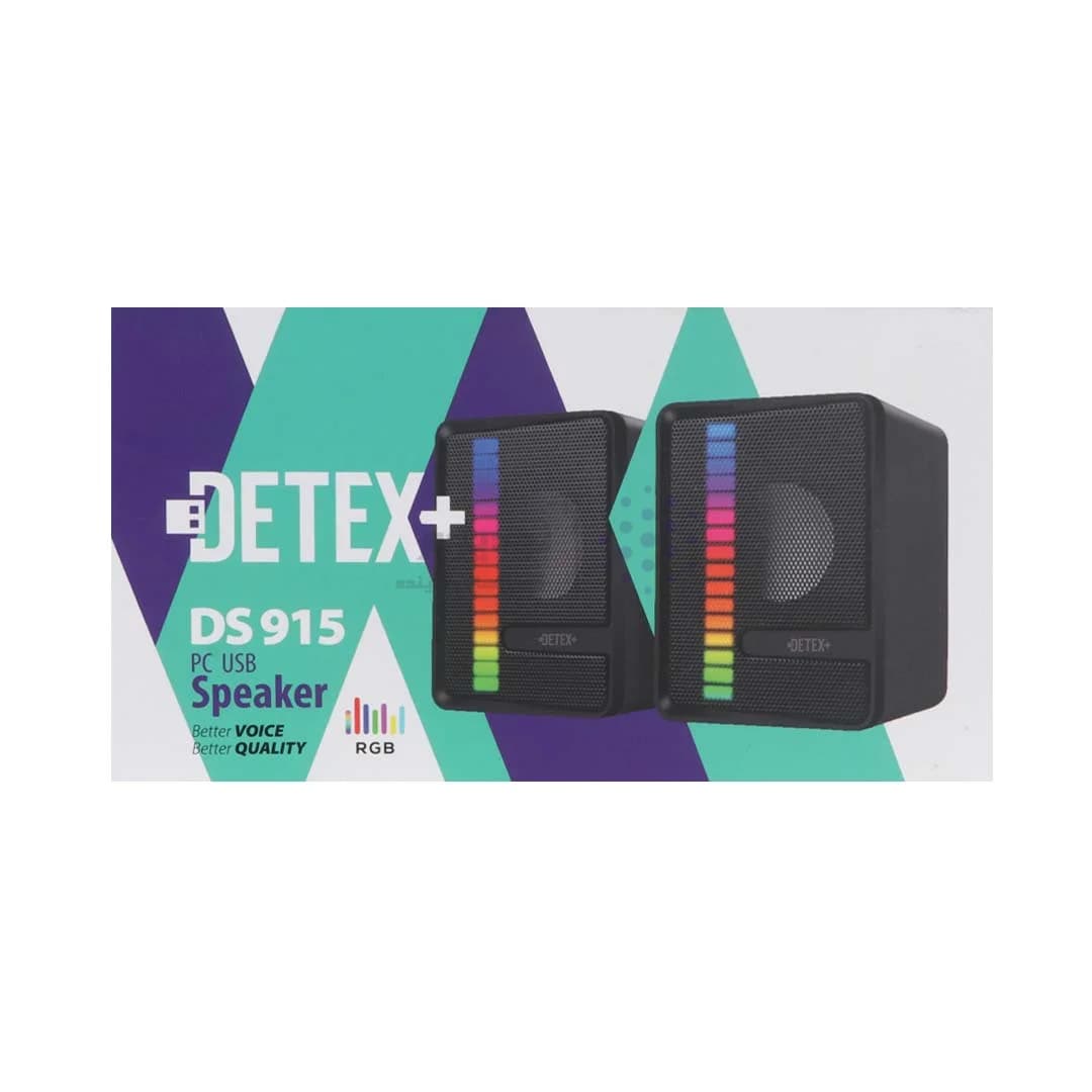 اسپیکر دوتکه رومیزی +DETEX مدل DS915 – مشکی — تصویر ۲