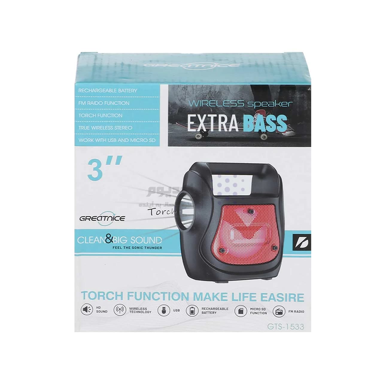 اسپیکر 5W بی سیم EXTRA BASS مدل GTS-1533 — تصویر ۴