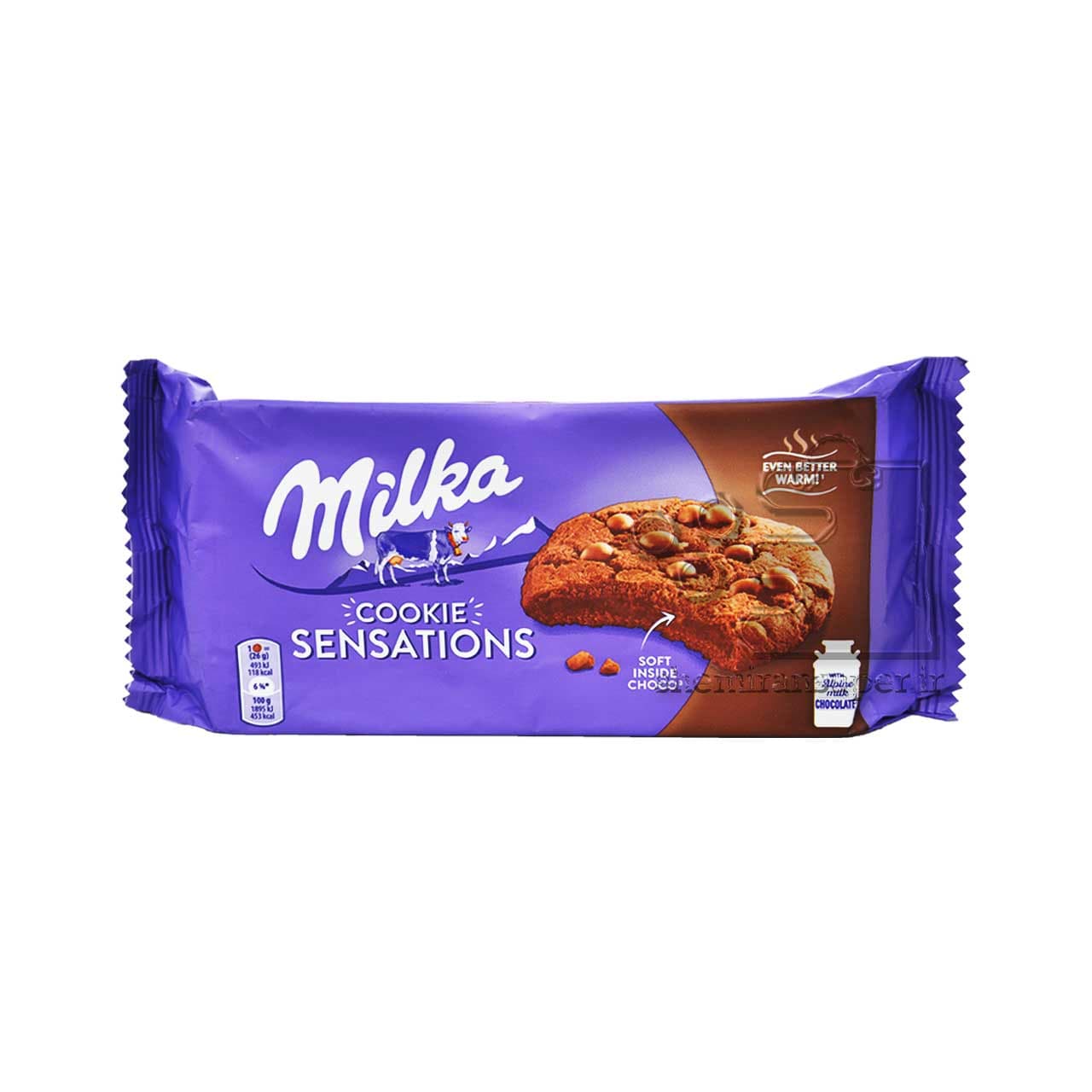 کوکی شکلاتی با مغز شکلاتی ۱۵۰ گرم سنسیشن میلکا – milka