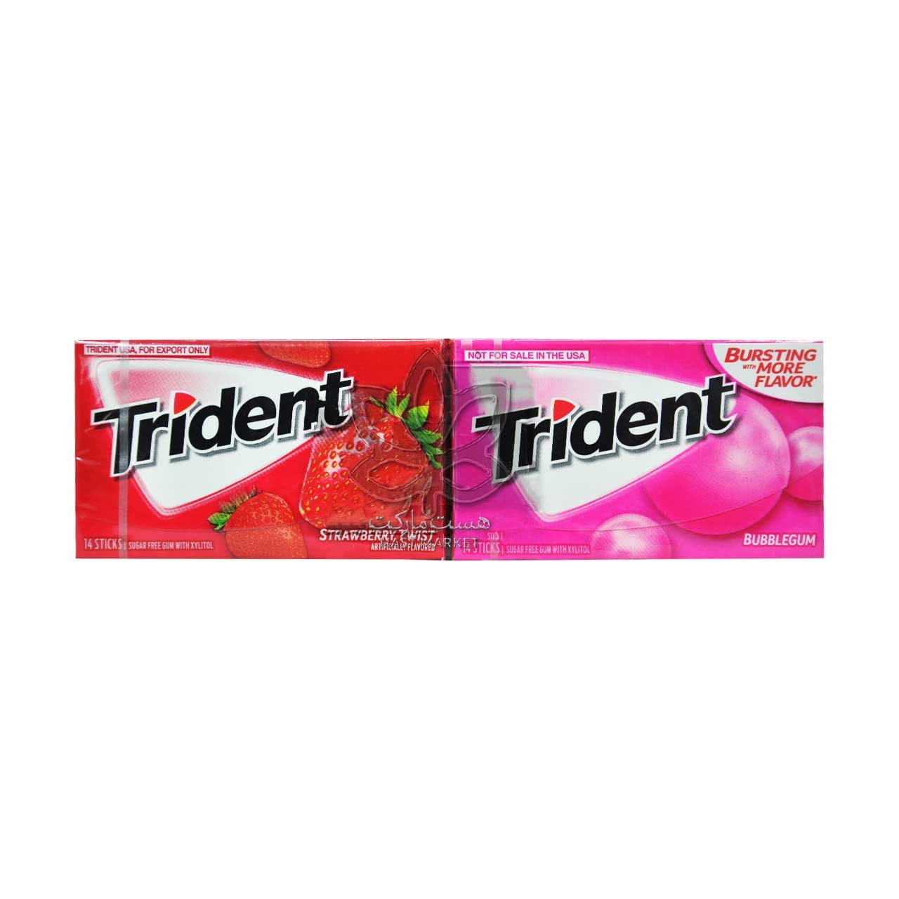 آدامس توت فرنگی ( بدون قند ) تریدنت – trident — تصویر ۳