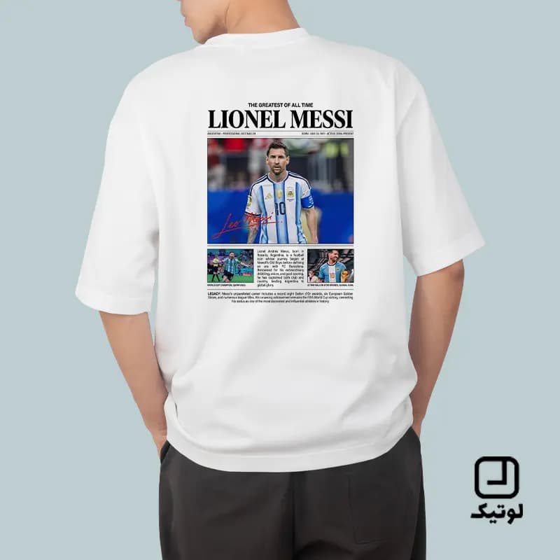 تیشرت فوتبالی طرح لیونل مسی آرژانتین Leo Messi – کد TF069