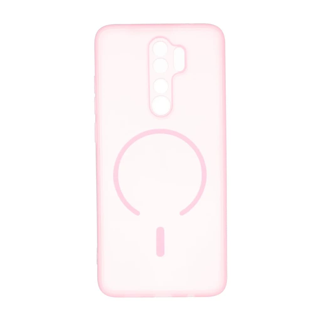قاب ژله ای مات طرح مگ سیف Power محافظ لنزدار Xiaomi Redmi Note 8 Pro – صورتی — تصویر ۲