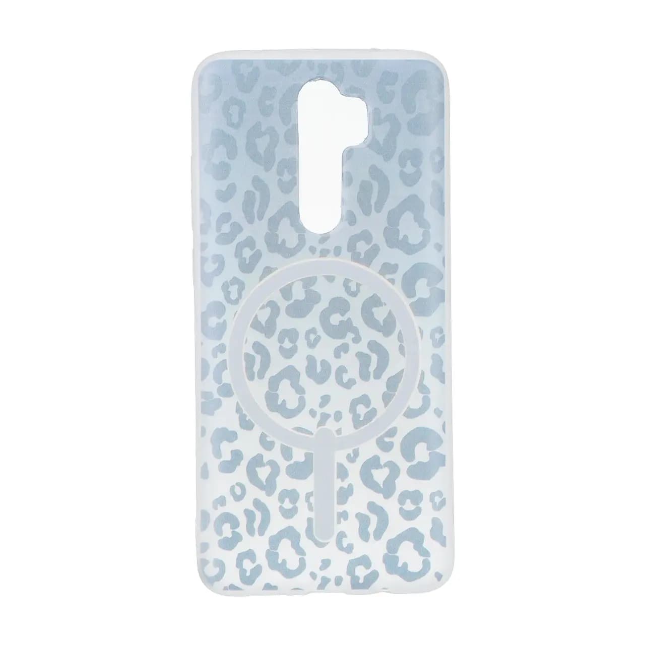 قاب ژله ای پلنگی طرح مگ سیف دور مات محافظ لنزدار Xiaomi Redmi Note 8 Pro – خاکستری
