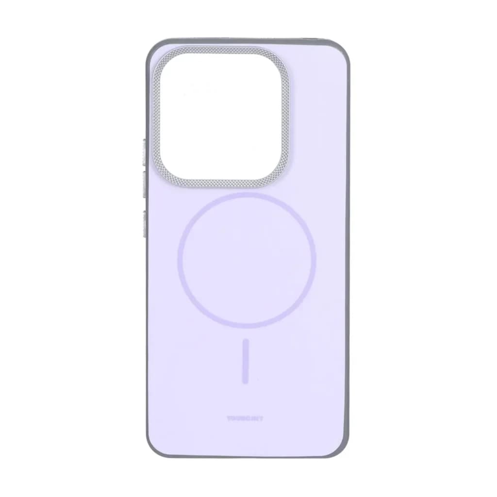 قاب Youngkit طرح مگ سیف دور لنز کربن Xiaomi Redmi Note 14 4G – یاسی — تصویر ۲