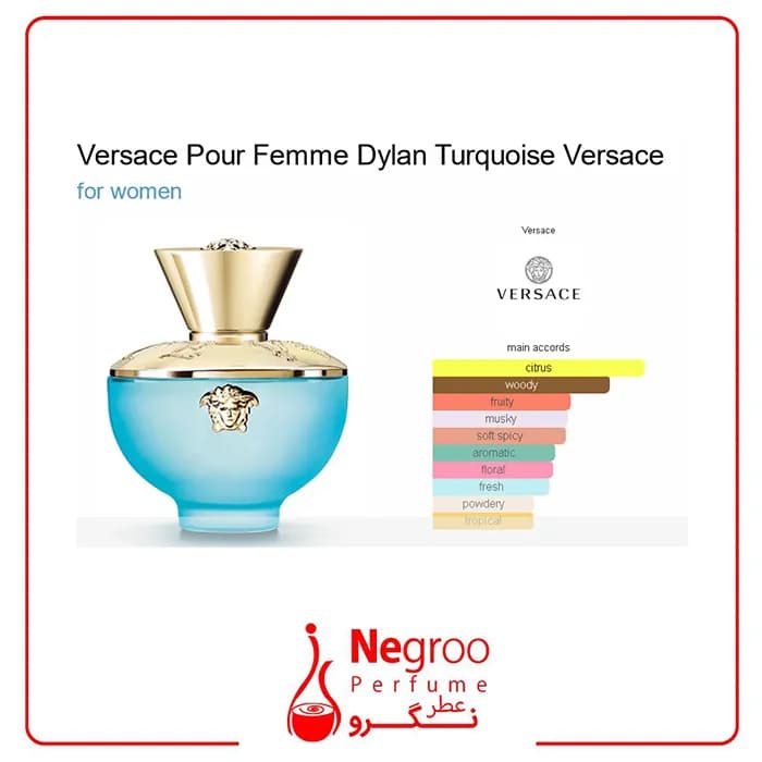 عطر ادکلن زنانه ورساچه پور فم دیلان تورکویز 25 میل برند کالکشن کد 351 — تصویر ۲