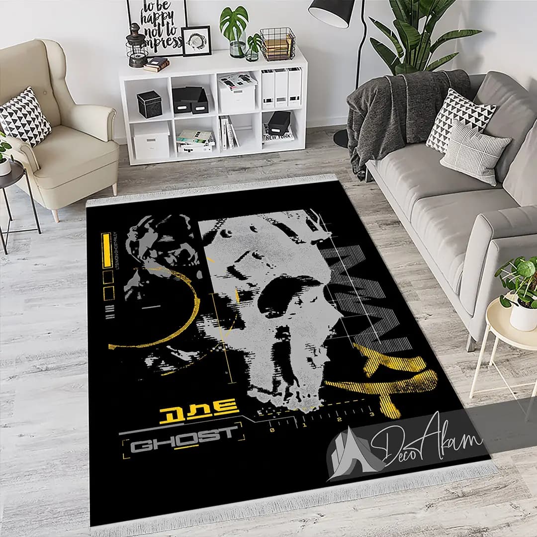 فرشینه گوست کالاف دیوتی طرح ماسک جمجمه با خطوط زرد کد DA-(7099) | دکور گیم نت — تصویر ۴
