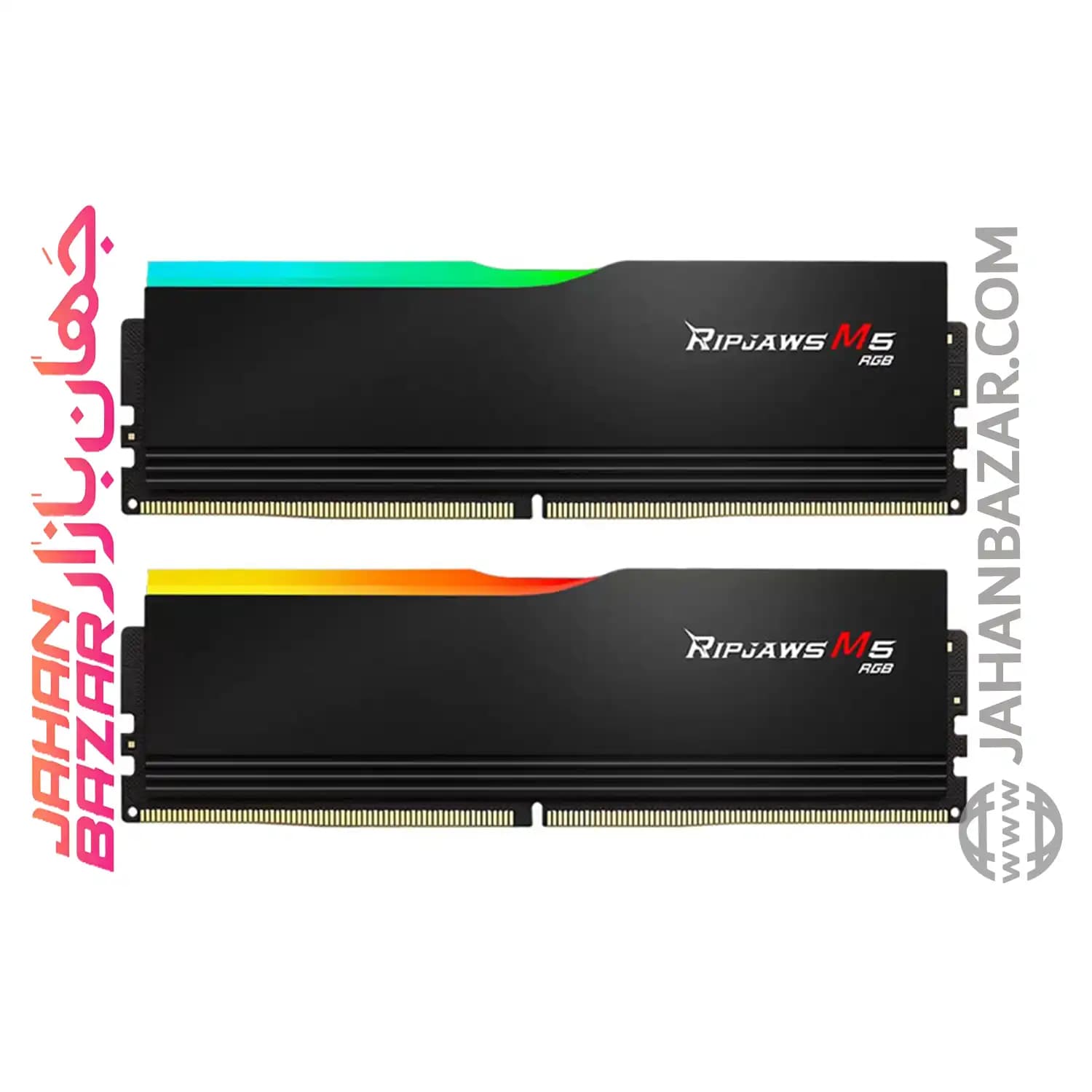 رم دسکتاپ جی اسکیل DDR5 دو کاناله MHz 6000 G.Skill RIPJAWS M5 RGB AMD EXPO ظرفیت CL36 32GB