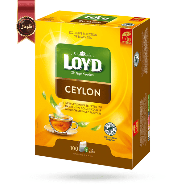 چای سیاه کیسه ای لوید LOYD مدل سیلان ceylon پک 100 تایی (اورجینال)