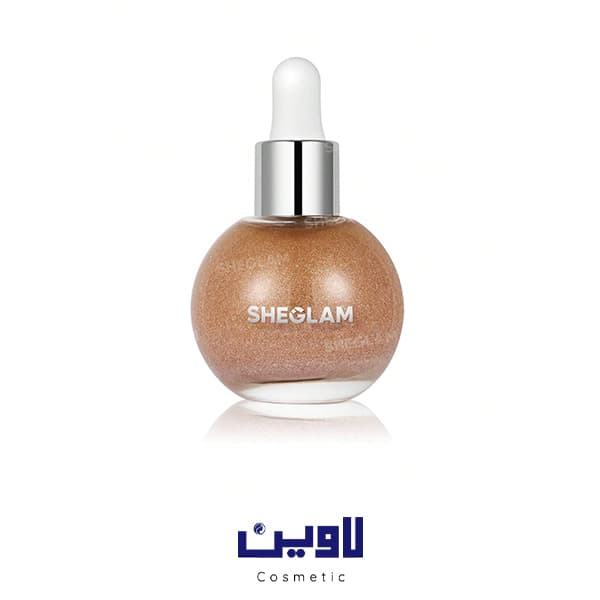 روغن هایلایتر و درخشان‌کننده بدن شیگلم SHEGLAM رنگ Eros مدل sunlit silk حجم 28 میل [اصل]