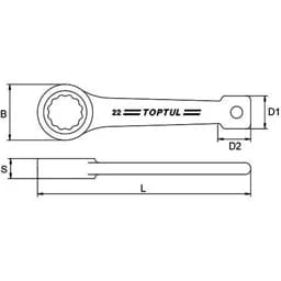 اچار چکشی رینگی 24 میلیمتر تاپ تول — تصویر ۳