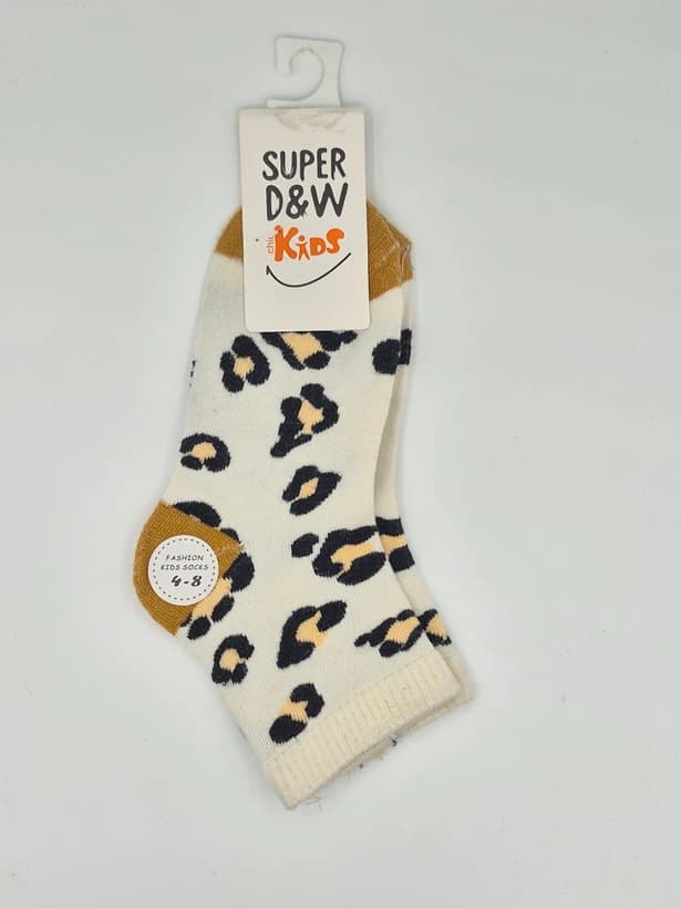 جوراب پلنگی SUPER D&W برای سن ۴ تا ۸ سال