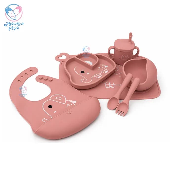 ست ظرف غذا 10 تیکه چسبان سیلیکونی اونلی بیبی Only Baby — تصویر ۳