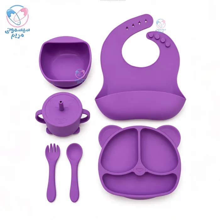 ست ظرف غذا 7 تیکه چسبان سیلیکونی اونلی بیبی Only Baby