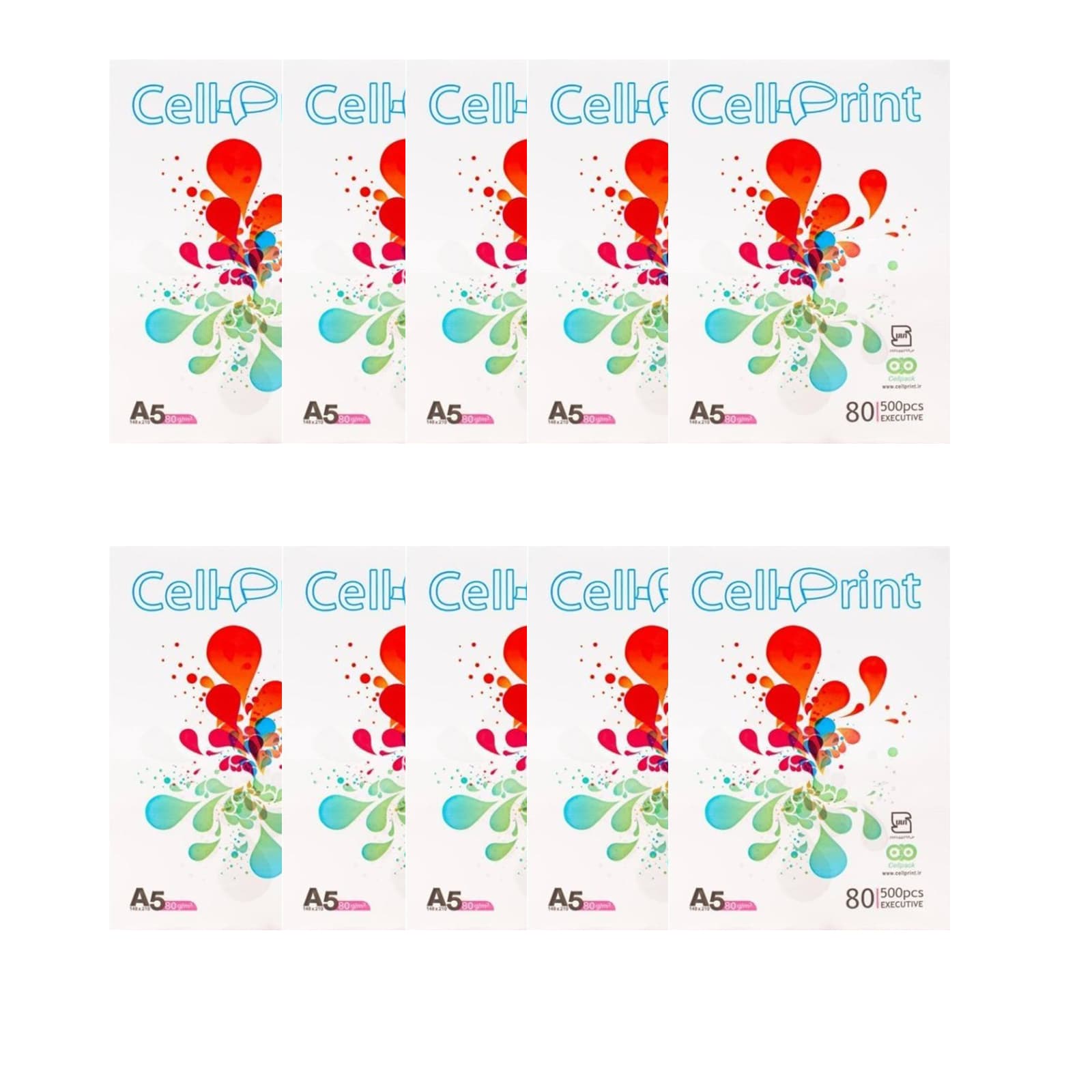 کاغذ A5 سل پرینت کد 10 بسته 5000 عددی