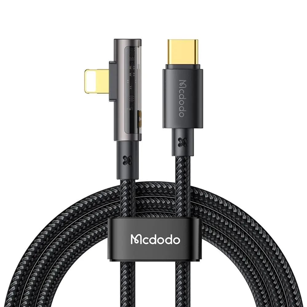 کابل آیفون تایپ سی به لایتنینگ مک دودو Mcdodo CA-339 سر 90 درجه، 36 وات