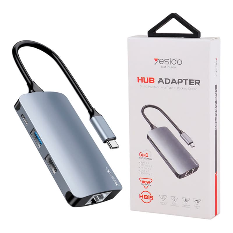 هاب 6 پورت Type-C یسیدو YESIDO HB15