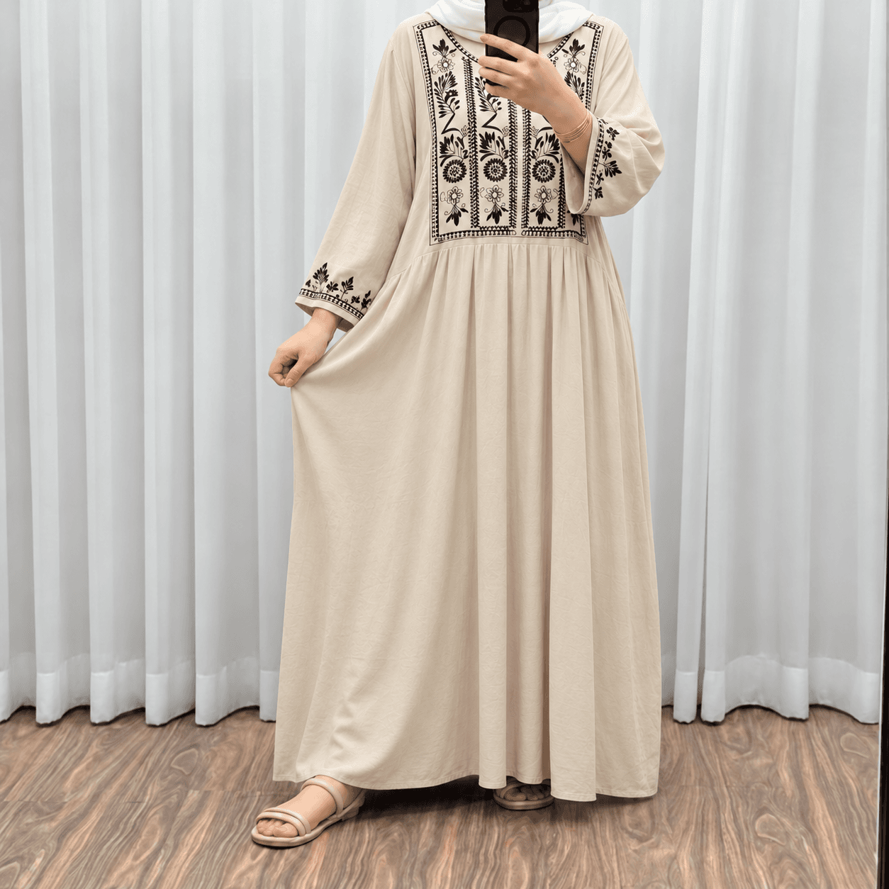 پیراهن ساحلی زنانه نخی مدل الهه کد 2353 — تصویر ۴