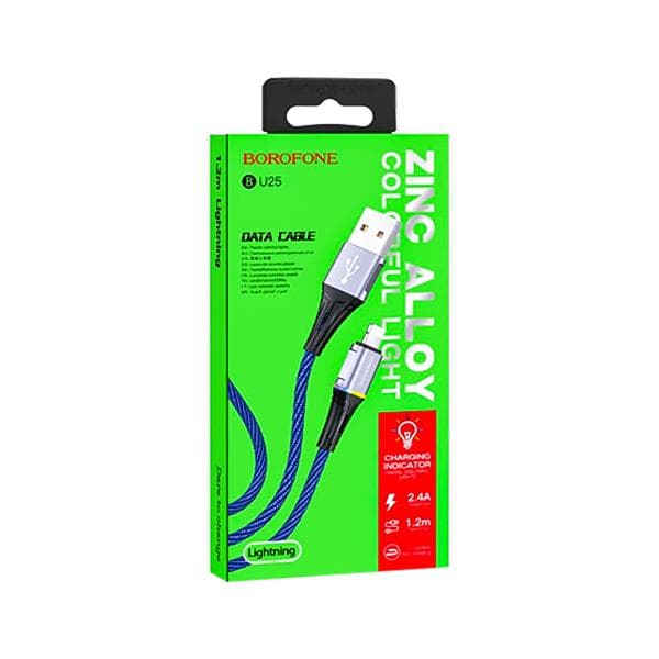 کابل تبدیل USB به لایتنینگ بروفون مدل BU25 طول 1.2 متر — تصویر ۲