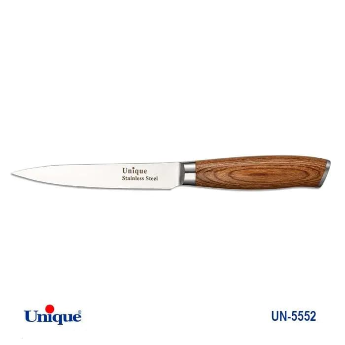 کارد تک یونیک اصل مدل ۵ اینچ دسته چوبی پهن کد UN-5552