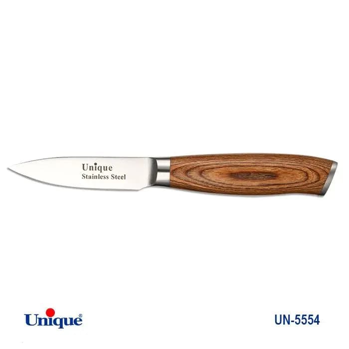 کارد تک یونیک اصل مدل ۳.۵ اینچ دسته چوبی پهن کد UN-5554