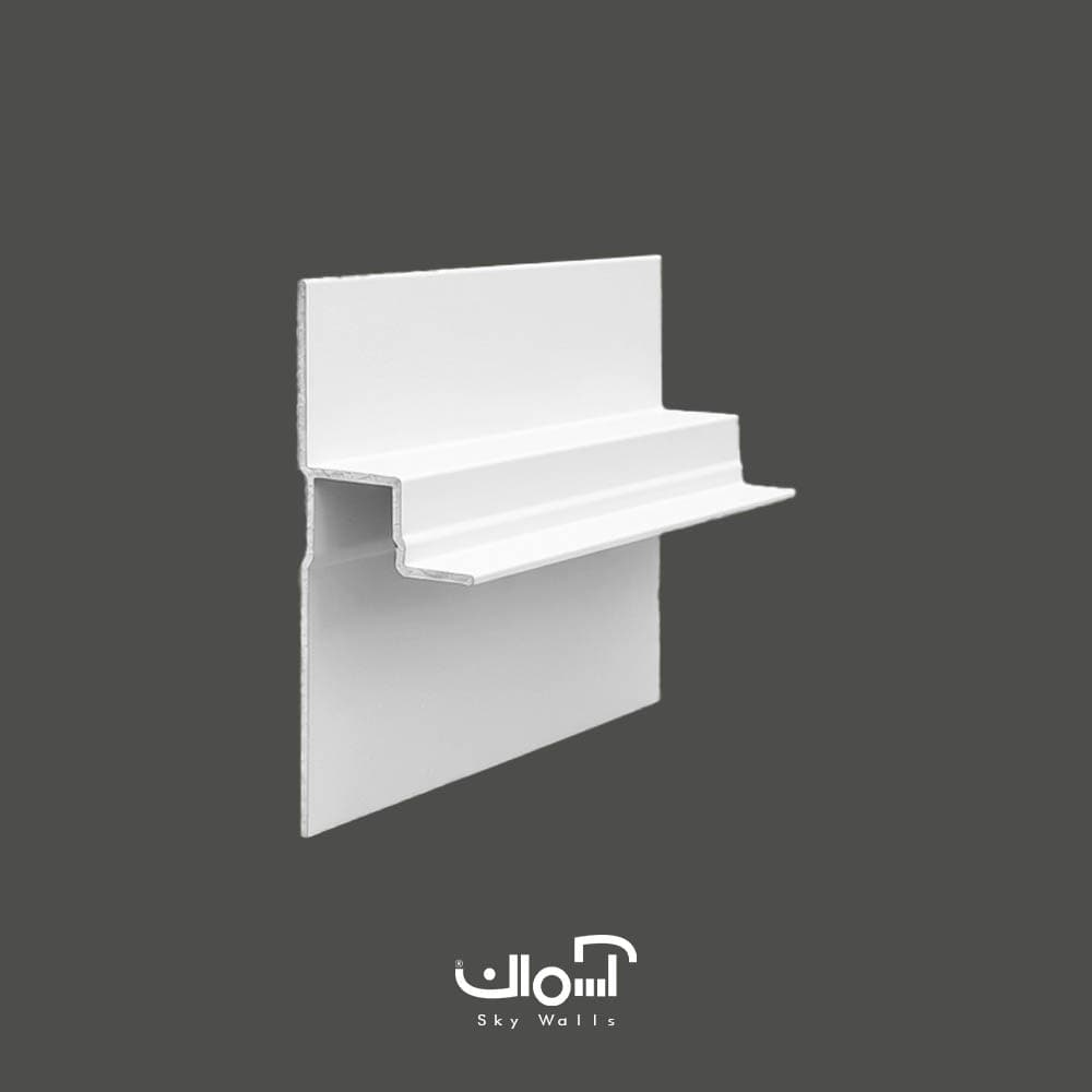 قرنیز توکار آلومینیومی نوری 4 سانتی برای دیوار گچی — تصویر ۴