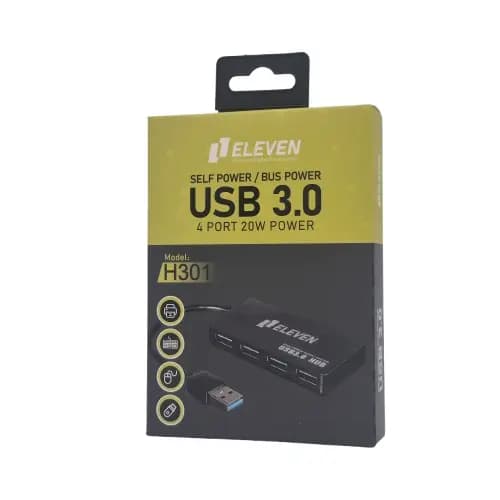 هاب یو‌ اس‌ بی چهار پورت ایلون مدل eleven H301 USB