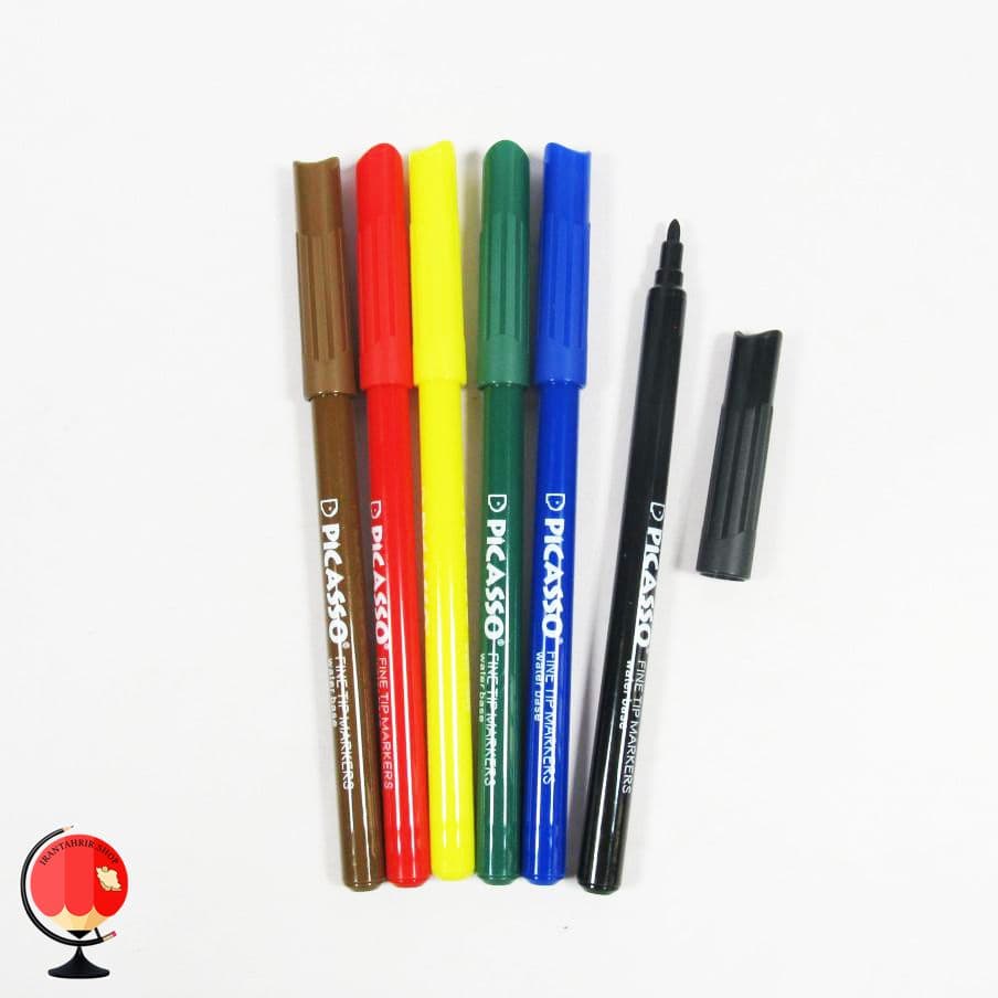 ماژیک رنگ آمیزی 6 رنگ پیکاسو مدل Fine Tip — تصویر ۲