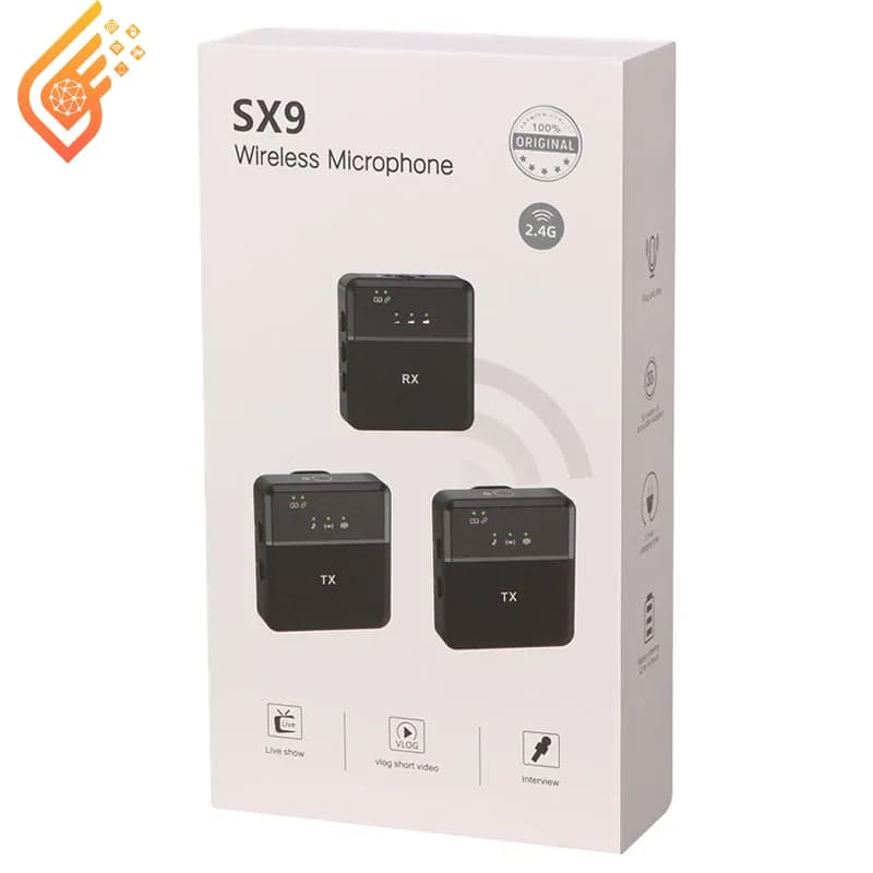 میکروفون یقه ای بی سیم تایپ سی دوتایی SX9 Type-C — تصویر ۴