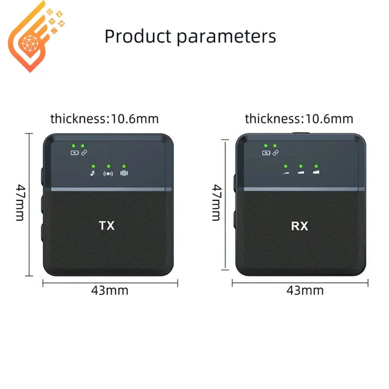میکروفون یقه ای بی سیم تایپ سی دوتایی SX9 Type-C — تصویر ۶