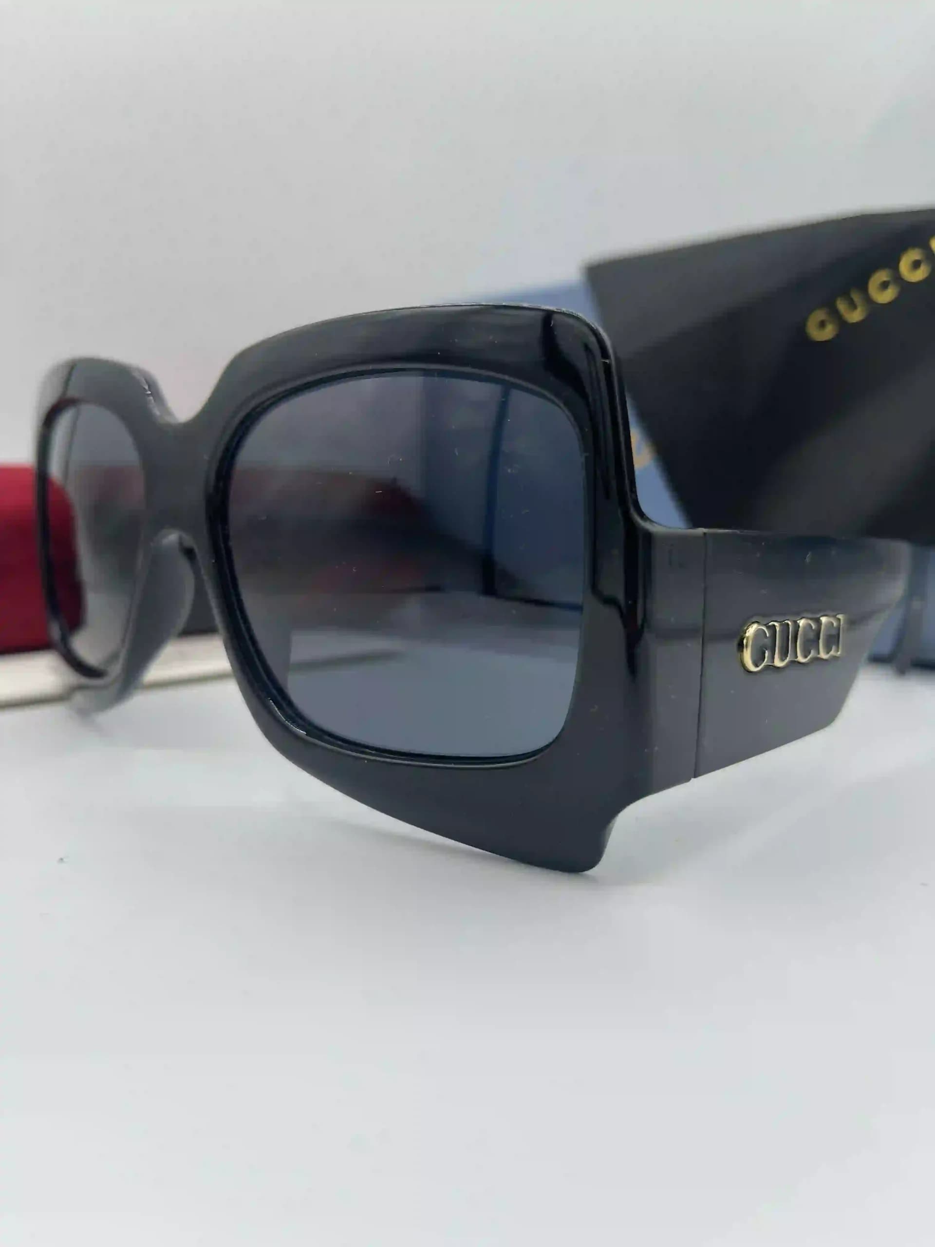 عینک آفتابی زنانه گوچی (Gucci) فریم پهن اورسایز ترند — تصویر ۳
