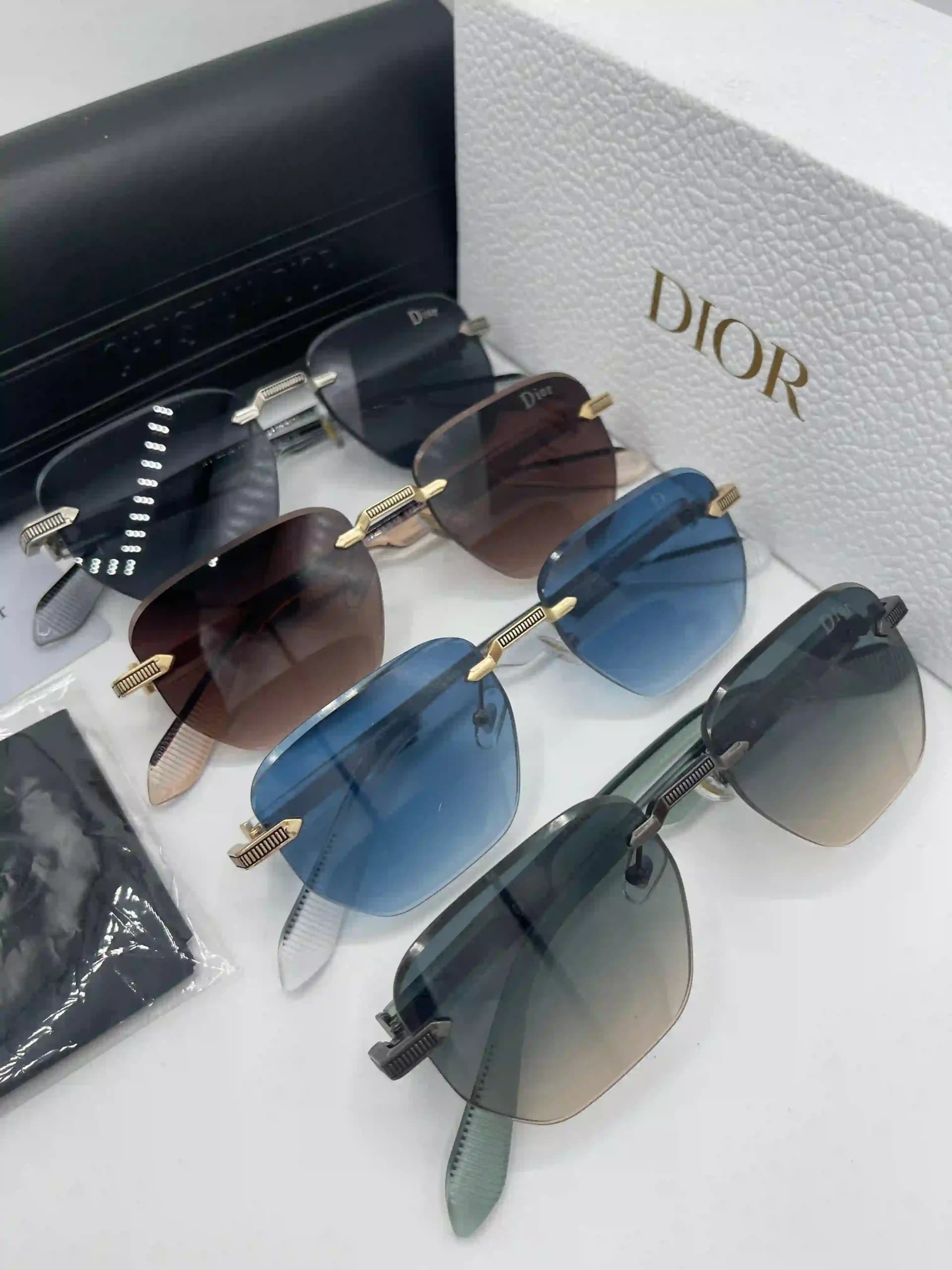 عینک آفتابی زنانه و مردانه دیور (Dior) بدون فریم مدل رویال با لنز دودی