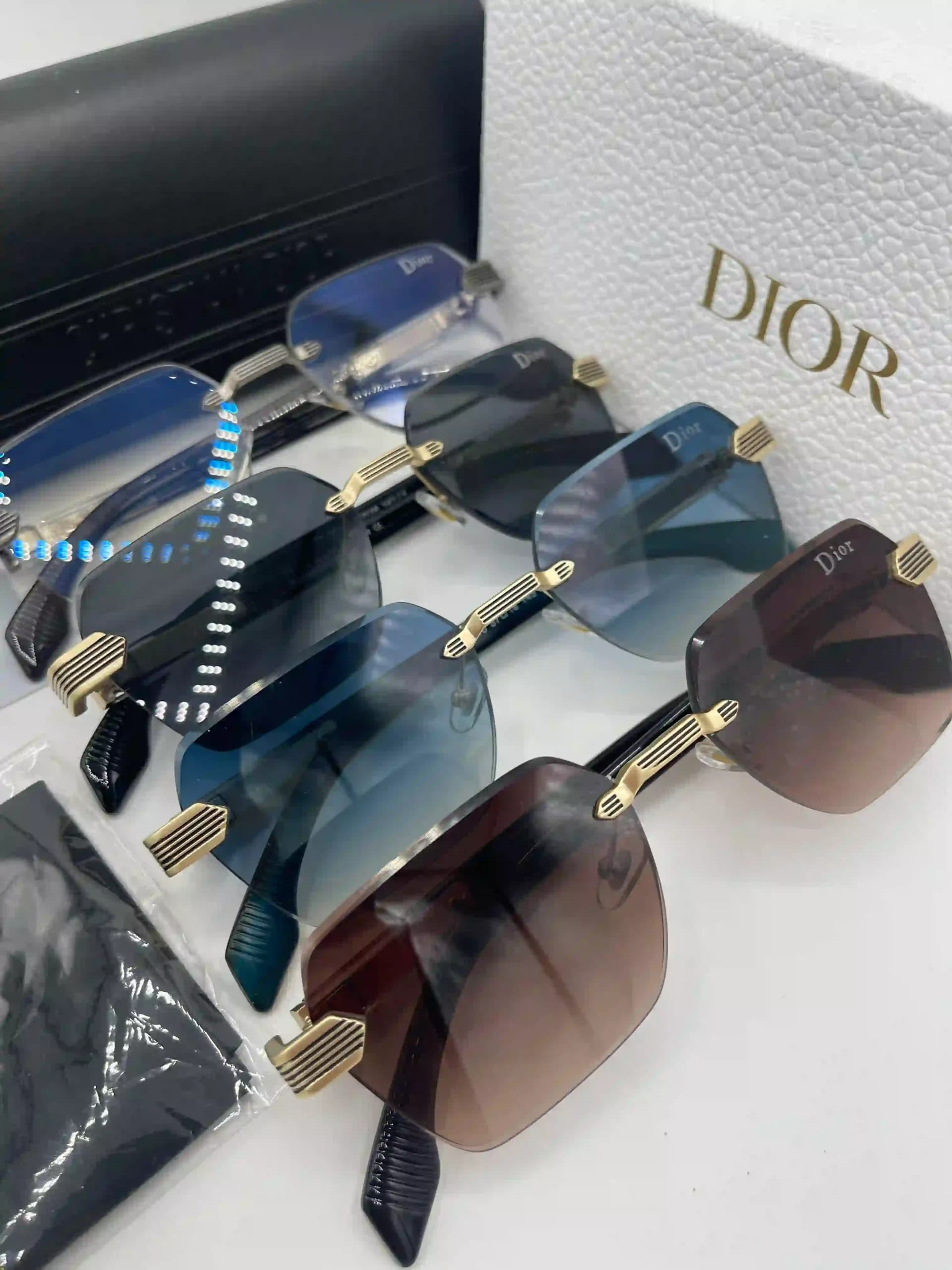 عینک آفتابی زنانه و مردانه دیور (Dior) بدون فریم چندضلعی گرادیانت
