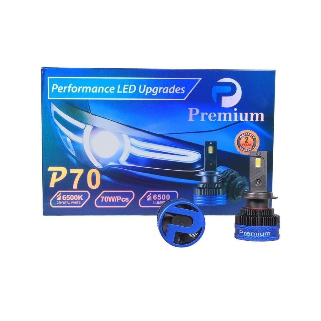 هدلایت LED پایه H7 مدل P70 MAX ( تقویت افزایش نور تا 2 برابر )