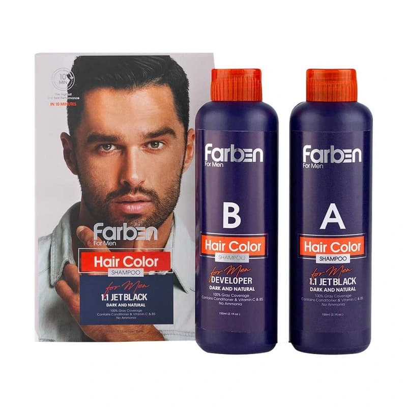 شامپو رنگ فاربن آقایان مشکی تیره Farben 1.1