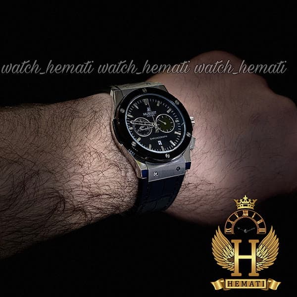 ساعت مردانه هابلوت بیگ بنگ Hublot Big Bang HU3M115 نقره ای_مشکی — تصویر ۴