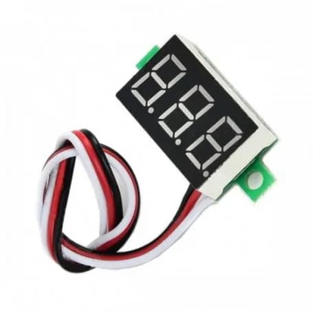 ماژول ولتمتر دیجیتال 3 رقمی DC 0 تا 36 ولت (سه سیمه) – نمایشگر 0.36 اینچ قرمز