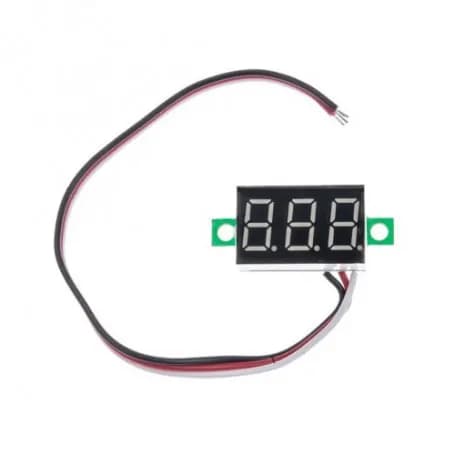 ماژول ولتمتر دیجیتال 3 رقمی DC 0 تا 36 ولت (سه سیمه) – نمایشگر 0.36 اینچ قرمز — تصویر ۲